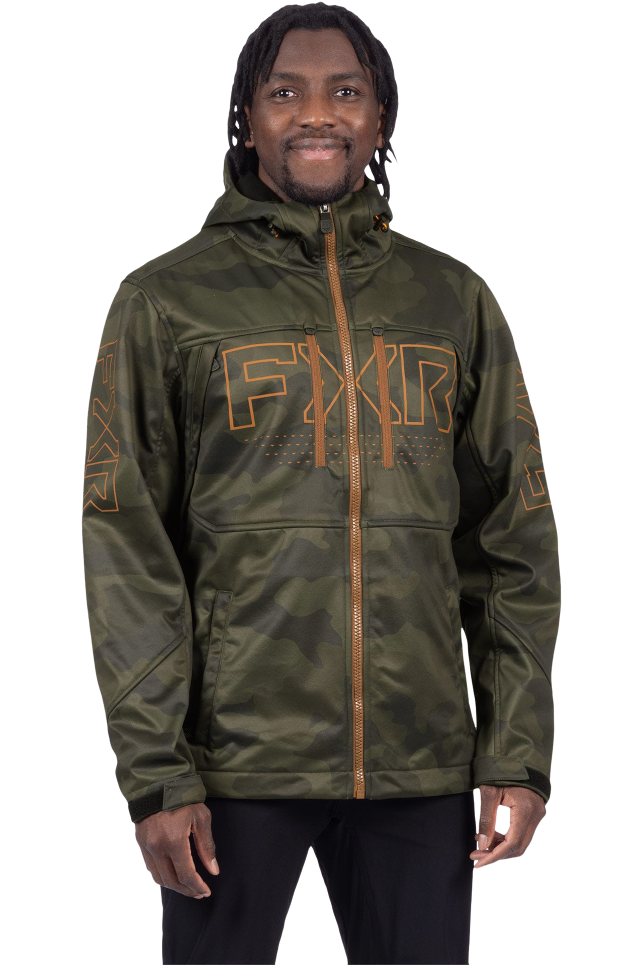 Kurtka Cross/Enduro Softshell FXR Helium Pro Softshell Le Wojskowy Moro/MiedzianyS