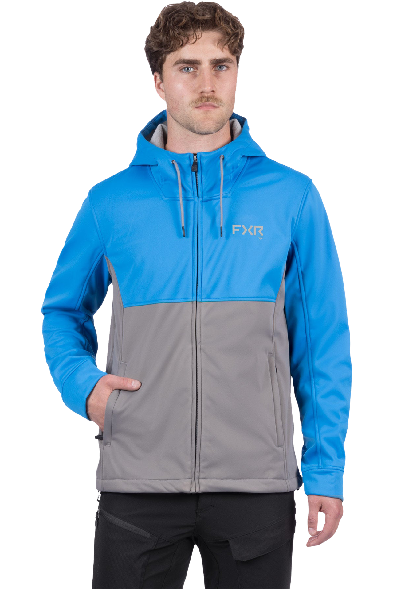 Kurtka Cross/Enduro Softshell FXR Hydrogen Softshell Niebieski/SzaryM