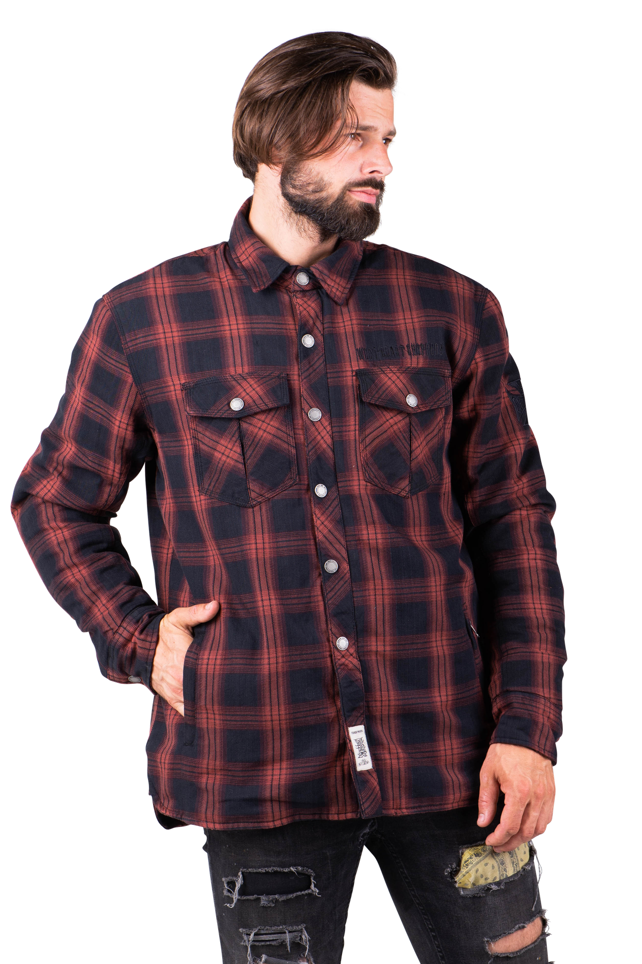 Koszula Motocyklowa West Coast Choppers Austin Czerwony/CzarnyM