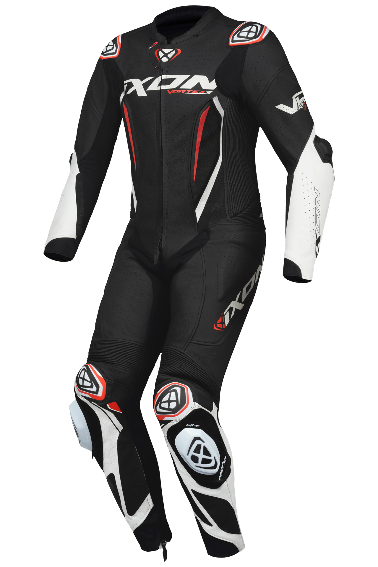 Kombinezon Skórzany Ixon VORTEX 3 Dziecięcy Czarny/Złamany Biały14