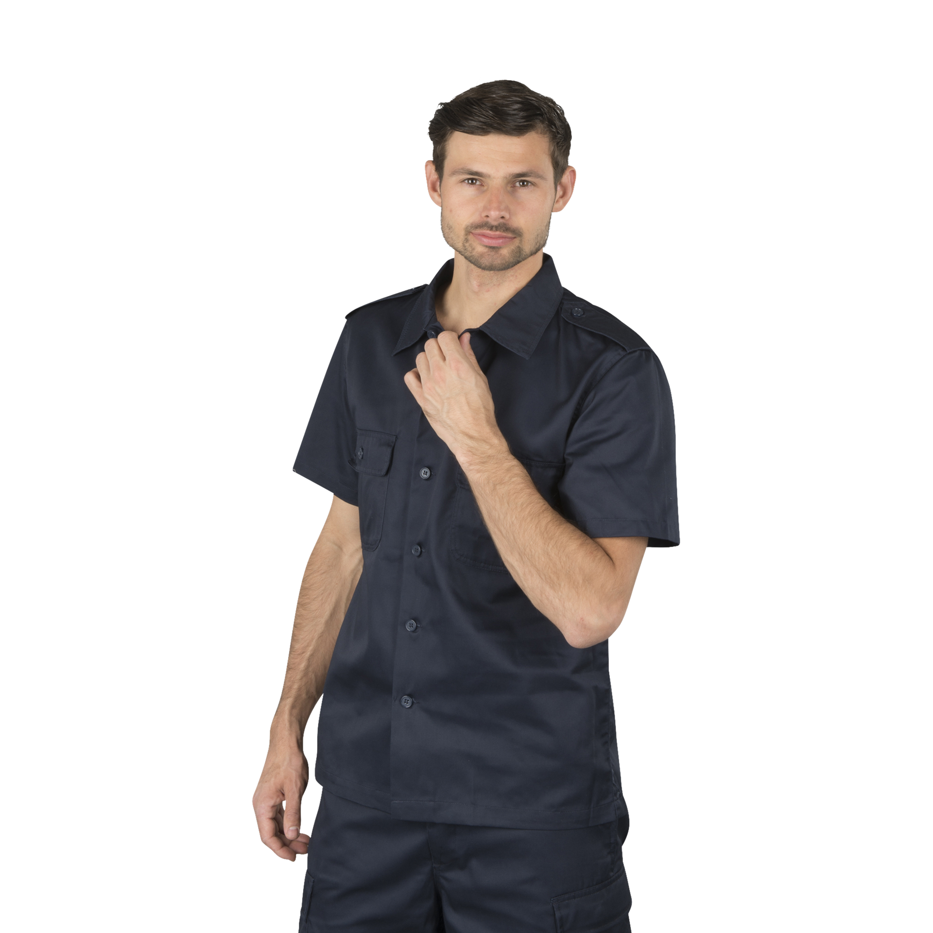 Koszula z Krótkim Rękawem Brandit US GranatowyXL