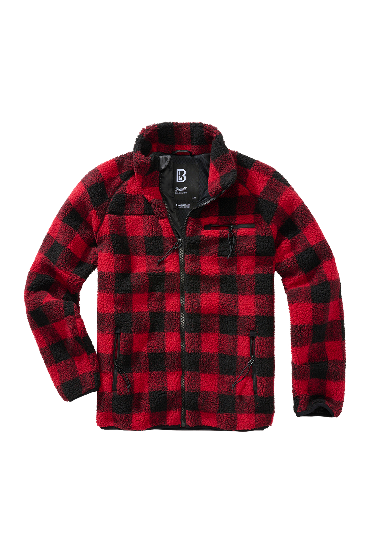 Kurtka Brandit Teddyfleece Czerwony/CzarnyS