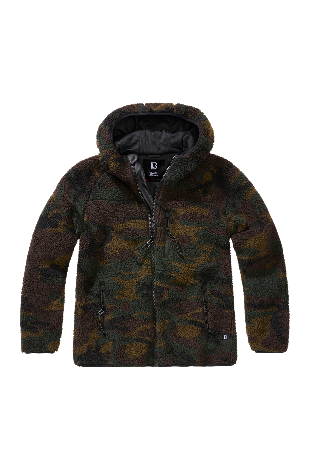 Kurtka Damska Brandit Teddyfleece Kaptur WoodlandXXL