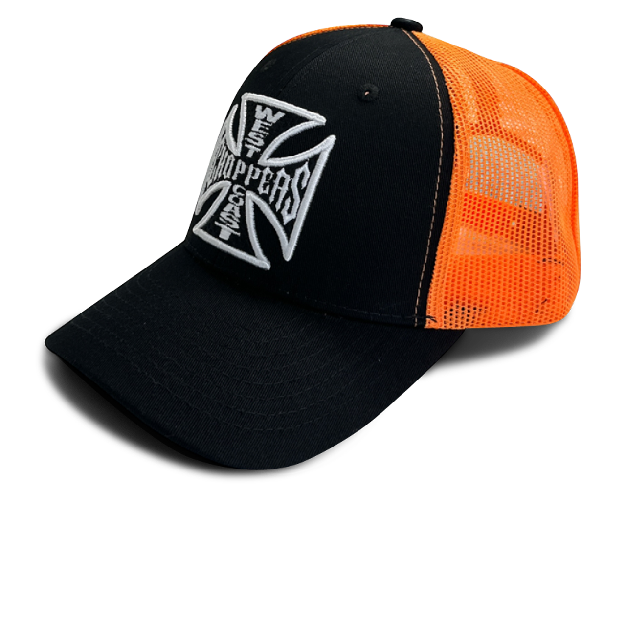 Czapka z Daszkiem West Coast Choppers OG Trucker Czarny/PomarańczowyOnesize