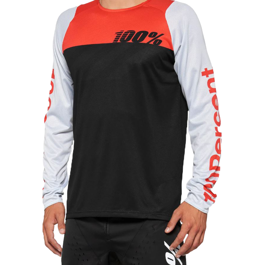 Bluza MTB 100% R-CORE Czarny/Czerwony RacerS