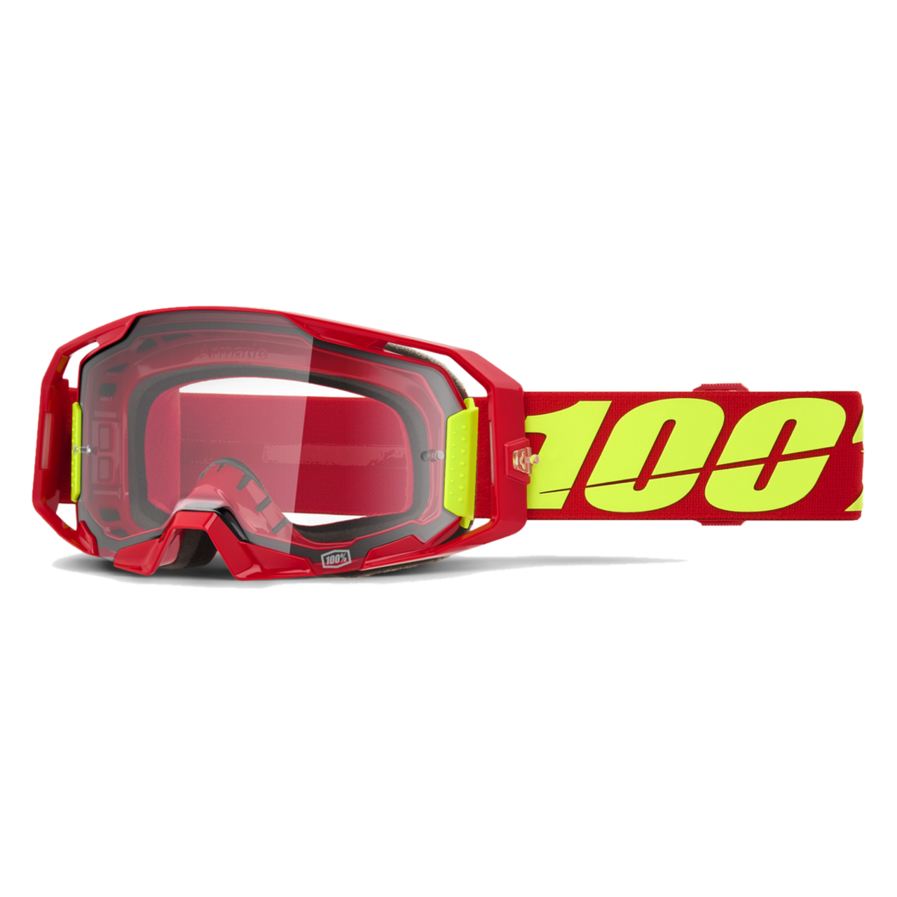 Gogle Cross 100% ARmatic Przezroczysta Szybka Czerwony