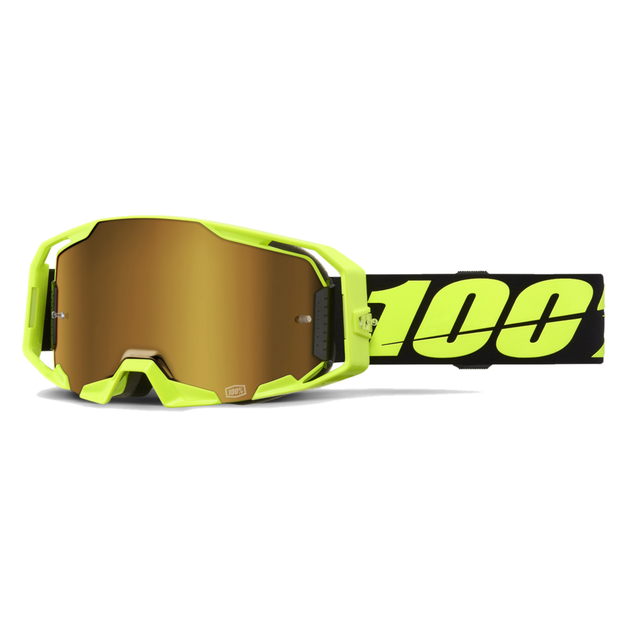 Gogle Cross 100% Armatic Lustrzanka Neonowy Żółty