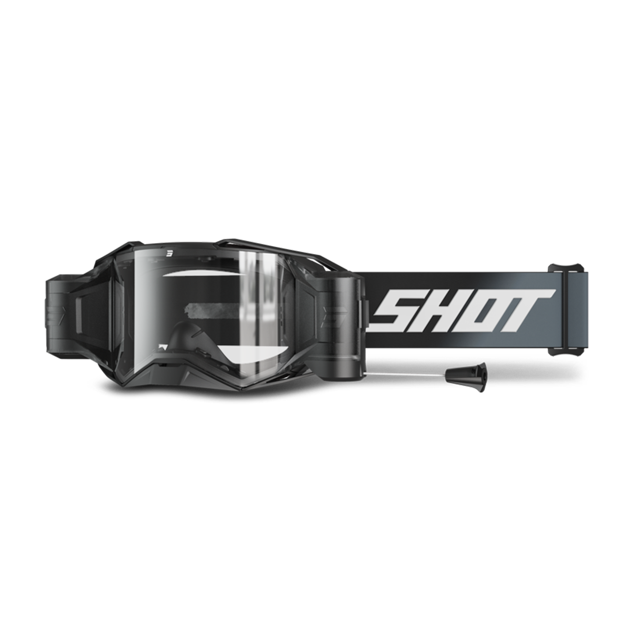 Gogle Cross Shot Lite Roll-Off Solid Czarny Matowy