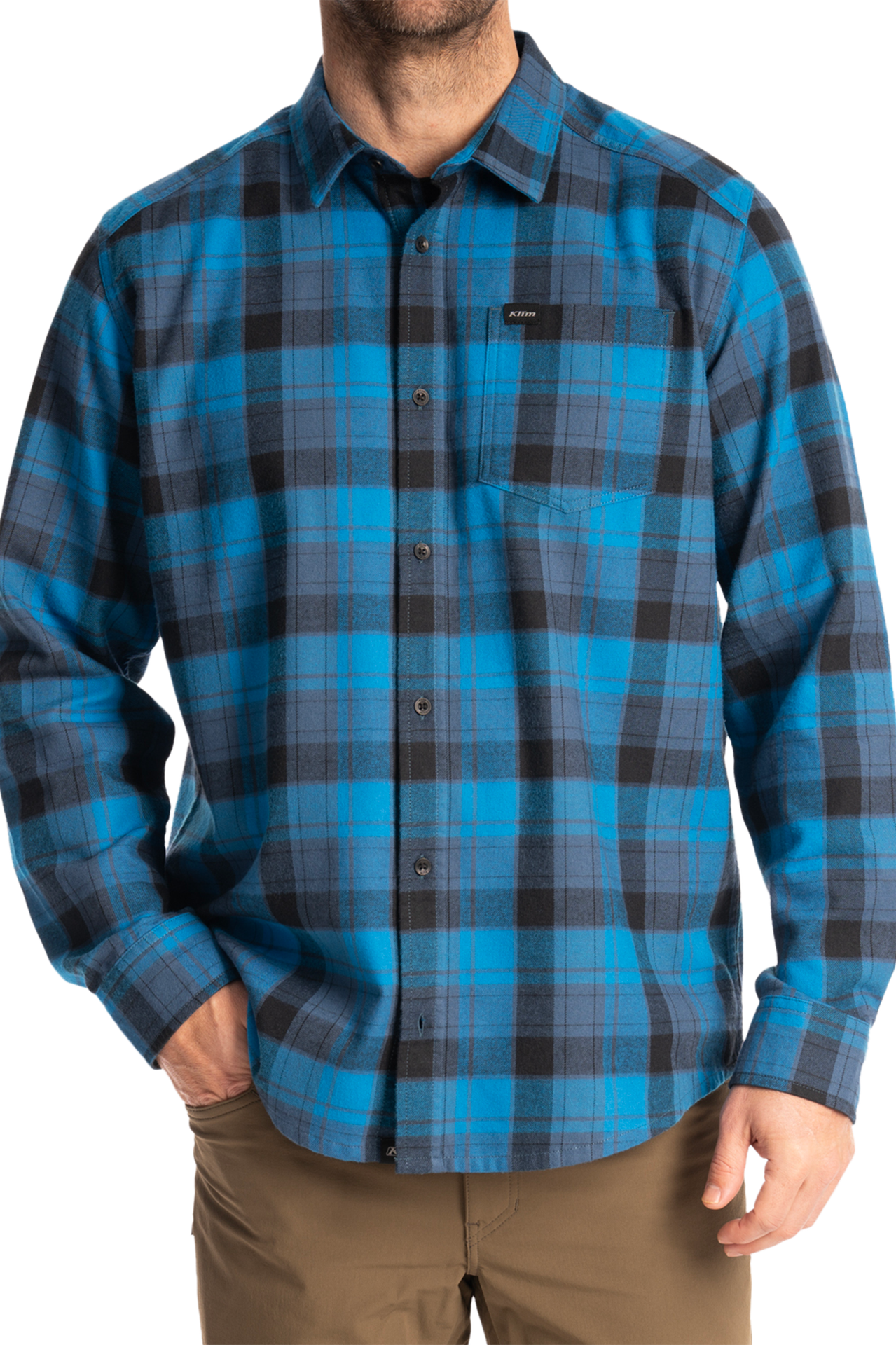 Koszula Klim Cottonwood Midweight Flannel Niebieski Fusion/CzarnyL