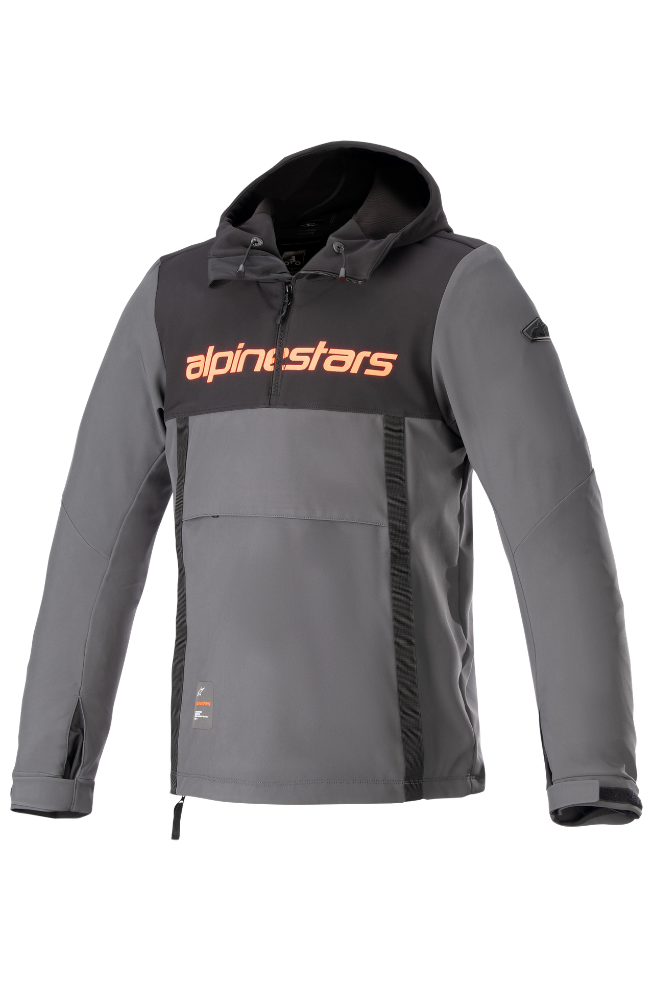 Bluza z Kapturem Alpinestars Sherpa Reflex Czarny/Ciemnoszary/Czerwony FluorescencyjnyM