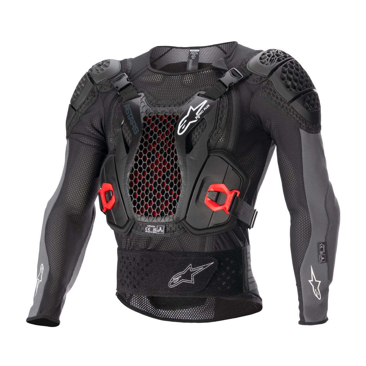 Kurtka Ochronna Alpinestars Bionic Plus V2 Czarny/Antracyt/CzerwonyXL