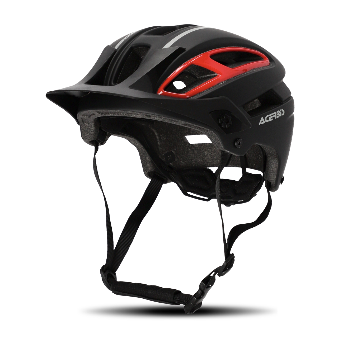 Kask Rowerowy MTB Acerbis Double P Czarny/CzerwonyL-XL