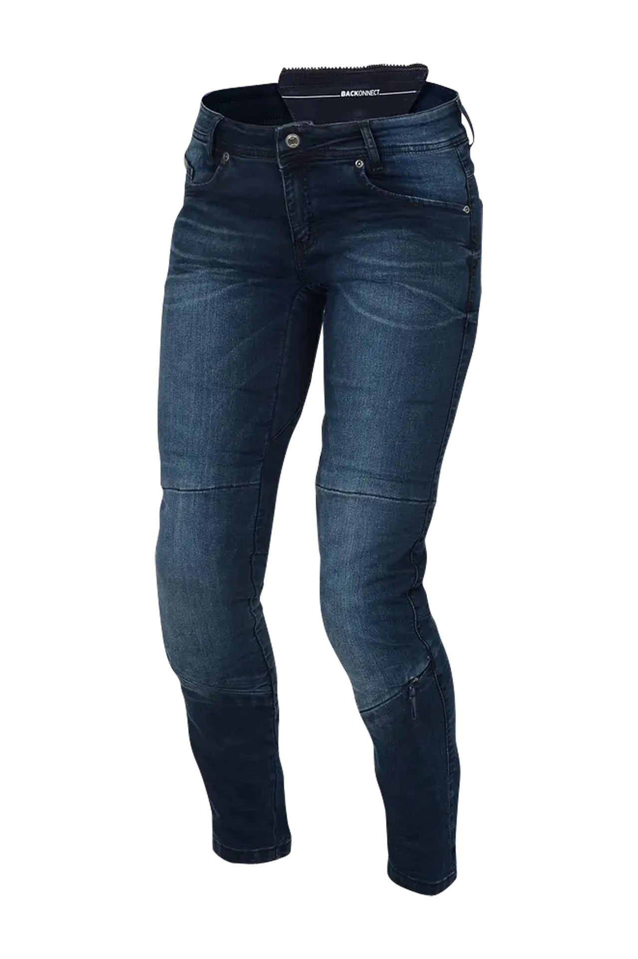 Jeansy Motocyklowe Macna Jenny Damskie Matowy Niebieski26