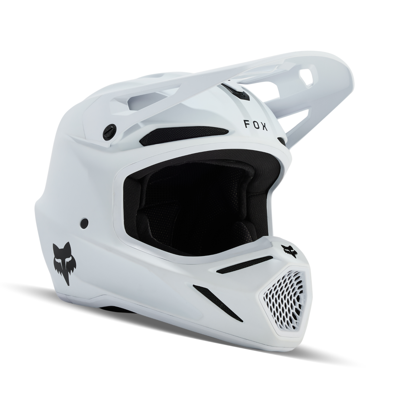 Kask Cross FOX V3 Dziecięcy Matowy Złamany BiałyM