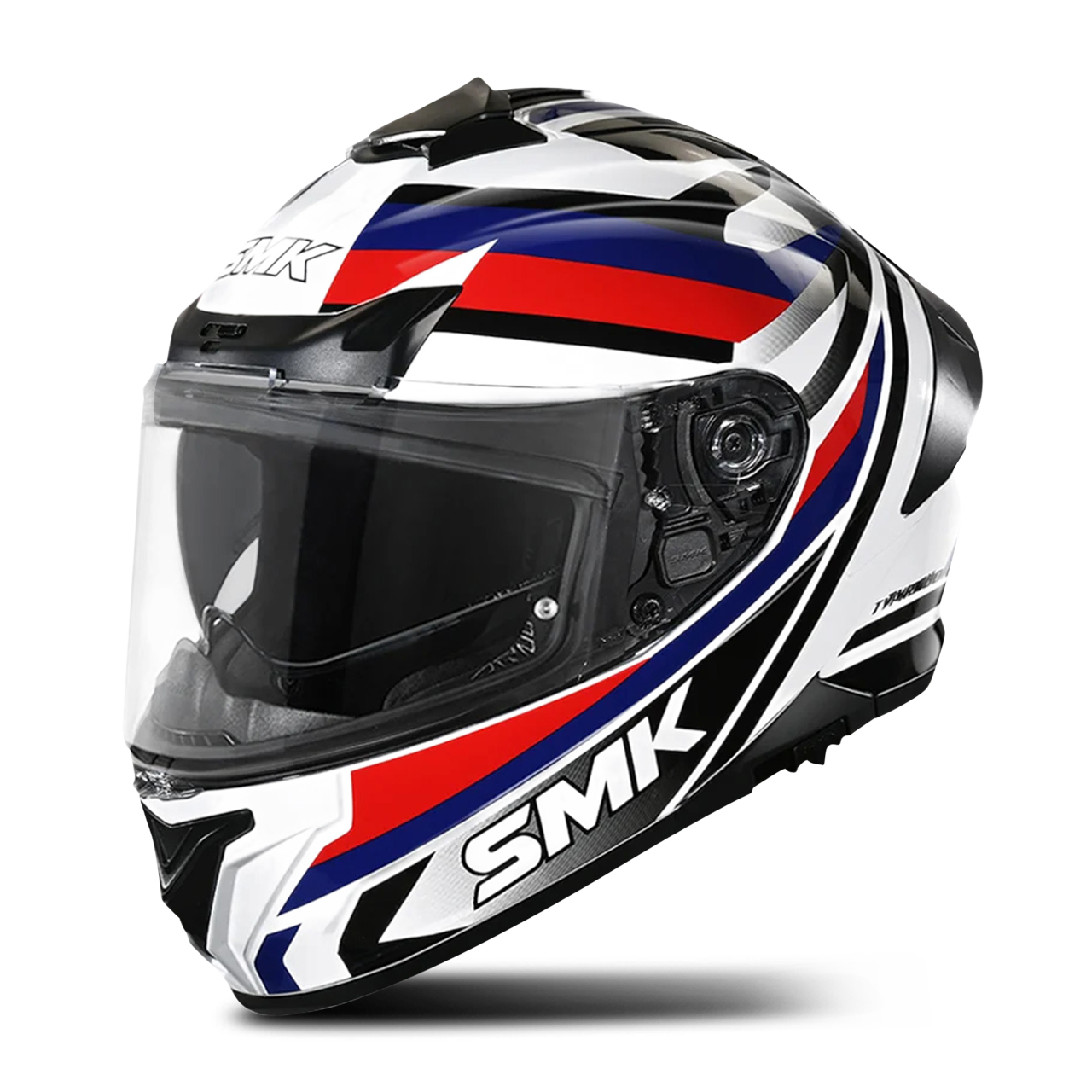 Kask Integralny SMK Typhoon Freeride Złamany Biały/CzerwonyM