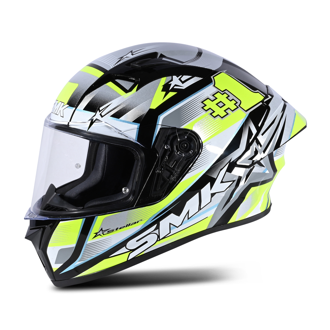 Kask Integralny SMK Stellar Solid Żółty/SzaryXXL