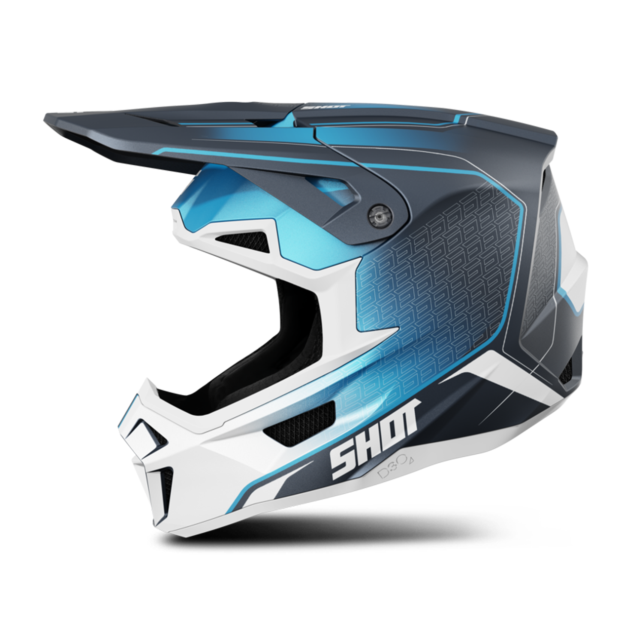 Kask Cross Shot Lite Challenger Niebieski MatowyL