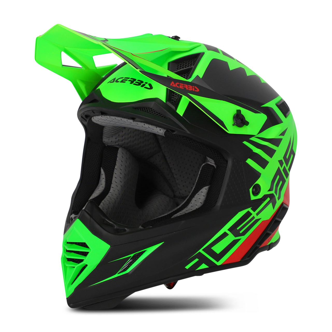 Kask Cross Acerbis X-Track Fluorescencyjny zielony/czarnyS