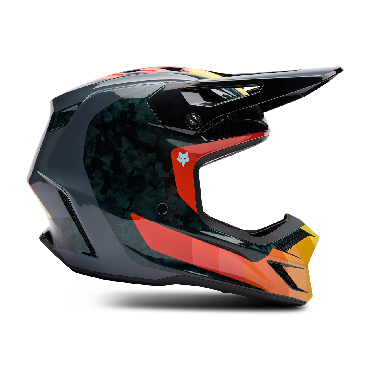 Kask Cross FOX V3 RS Grid Czarny/PomarańczowyS