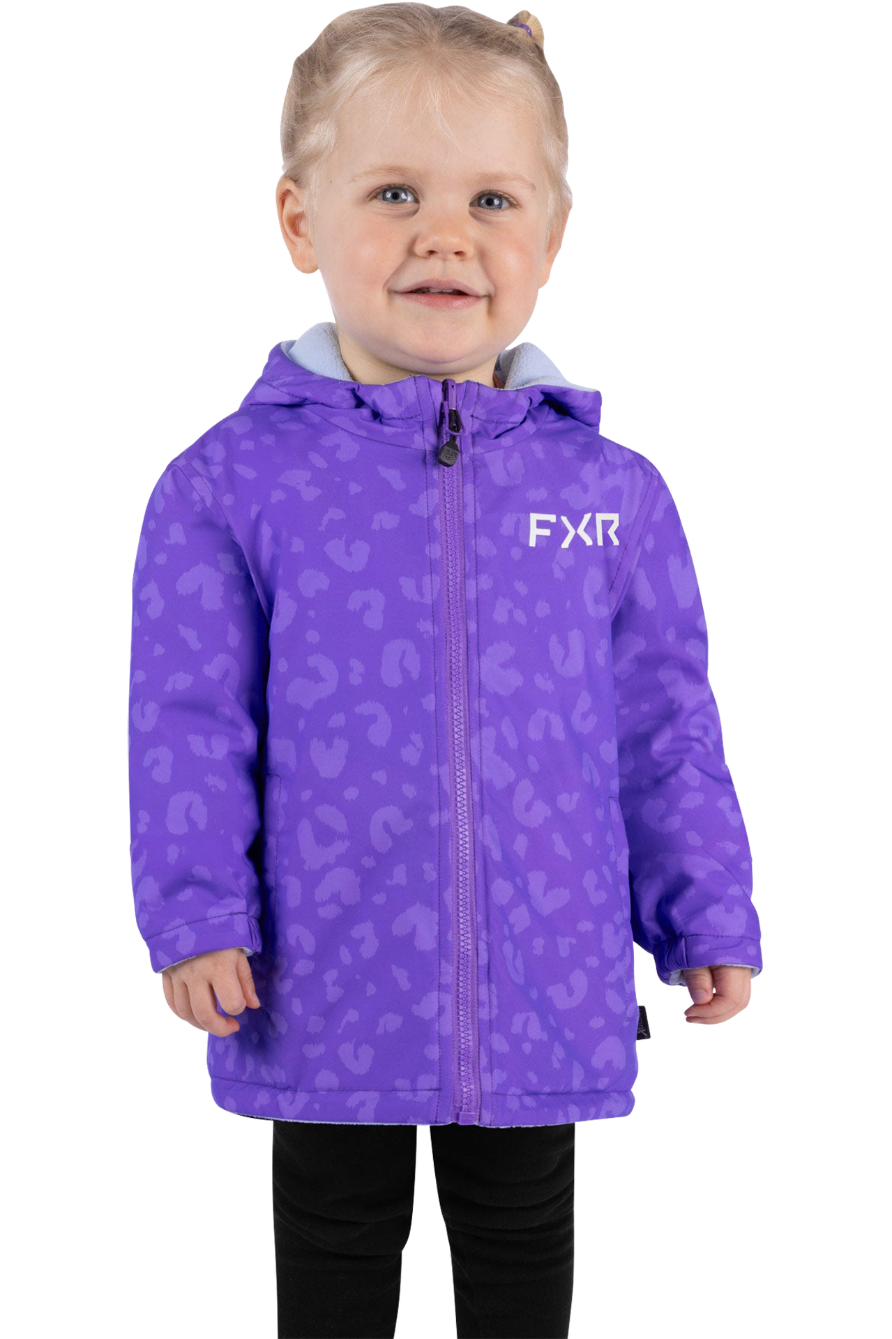 Kurtka Dwustronna Enduro FXR Ride Dziecięca Amethyst Cheetah/Maui Blue2 lata