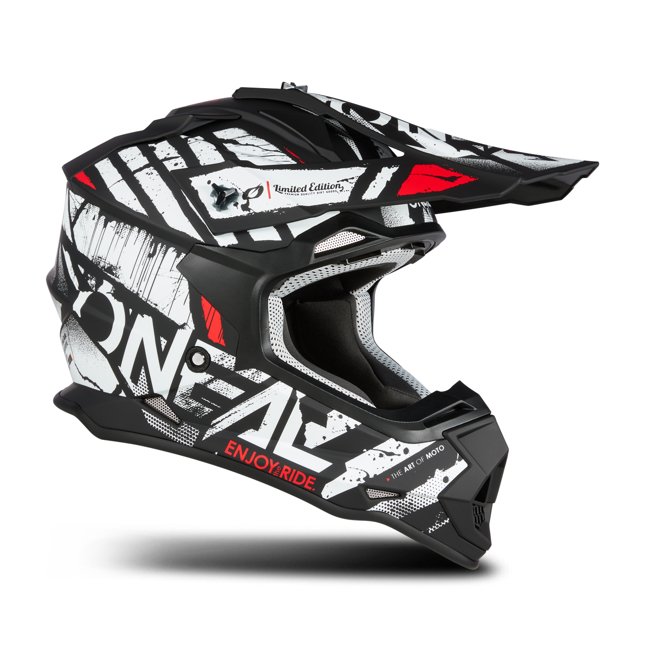 Kask Cross O'Neal 2SRS GLITCH V.23 Czarny/Złamany BiałyL