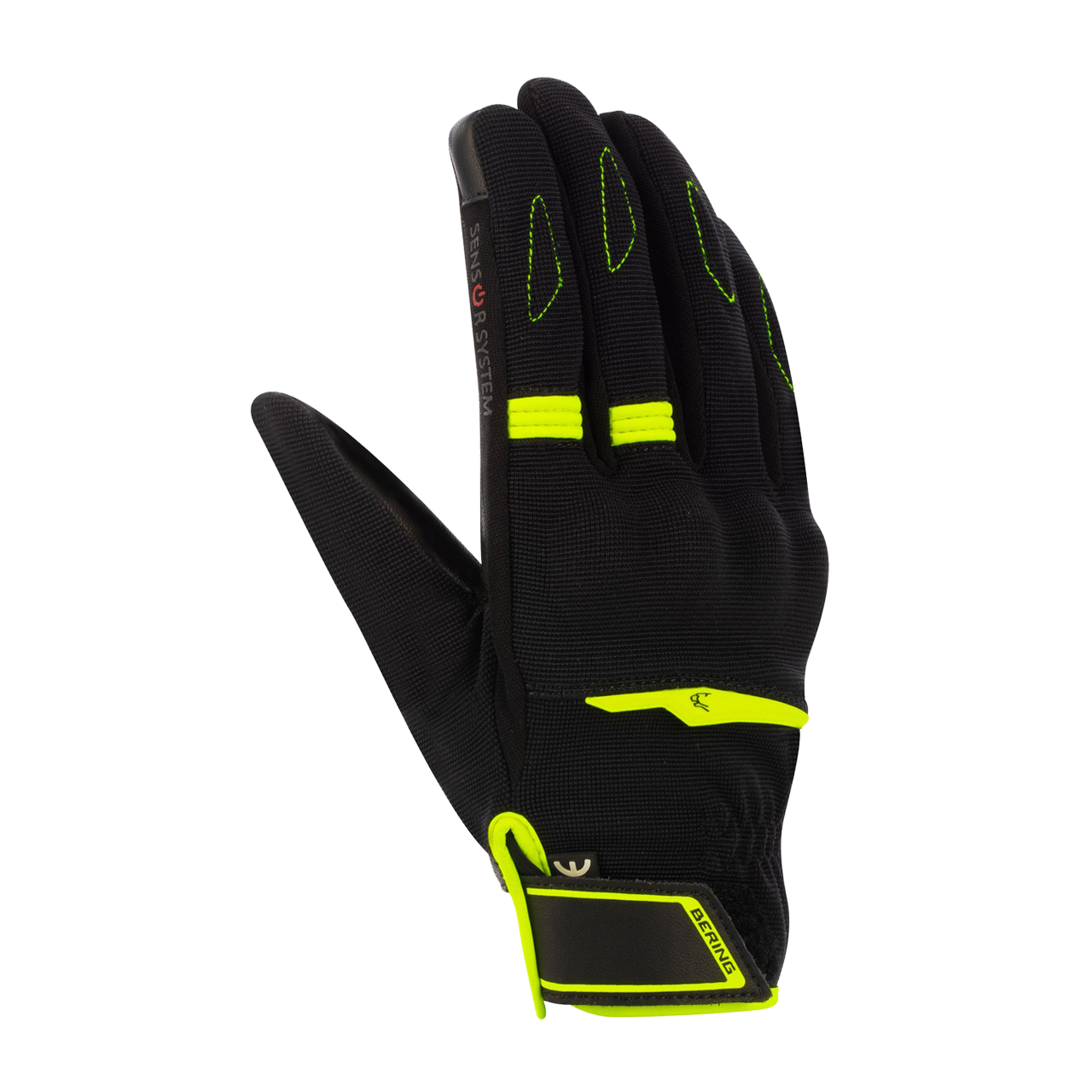 Rękawice Motocyklowe Bering Fletcher EVO Czarny/FluorescencyjnyS