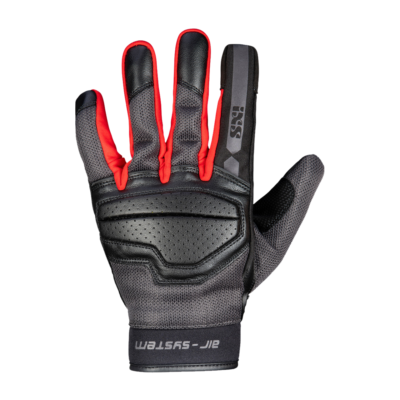 Rękawice Motocyklowe IXS Classic Evo-Air Czarny/Szary/CzerwonyS