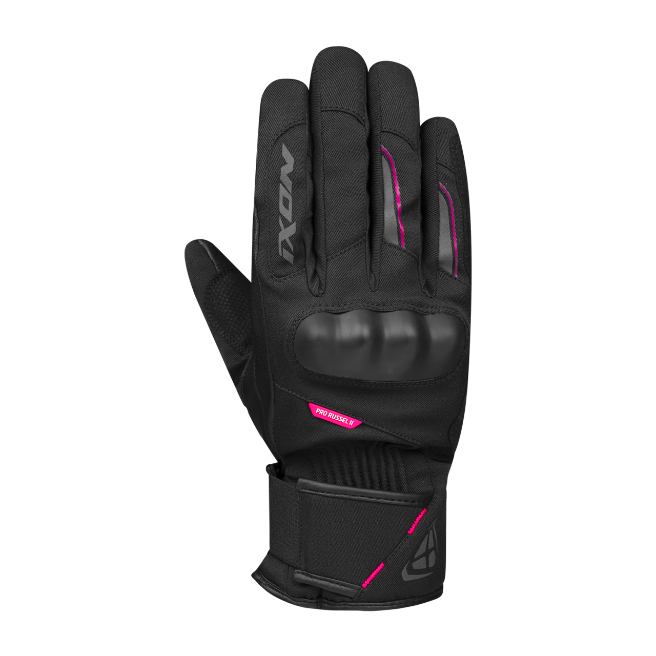 Rękawice Motocyklowe IXON Pro Russel 2 Czarny/FuksjowyXL
