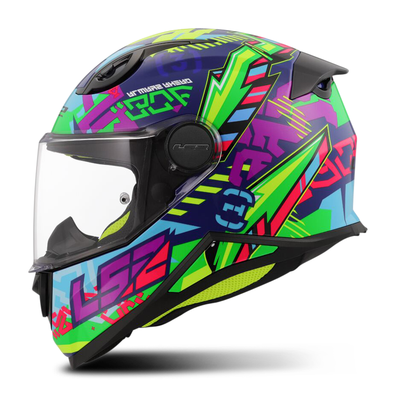 Kask Cross Integralny LS2 FF812 Dziecięcy Niebieski/ZielonyS