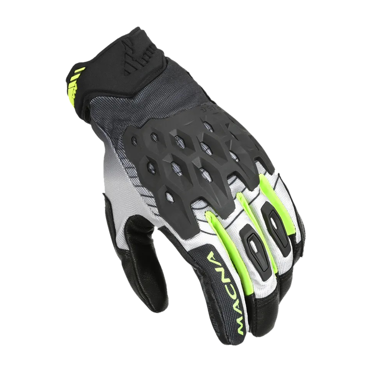 Rękawice Motocyklowe Macna Tanami Czarny/Szary/Fluorescencyjny ŻółtyXXL