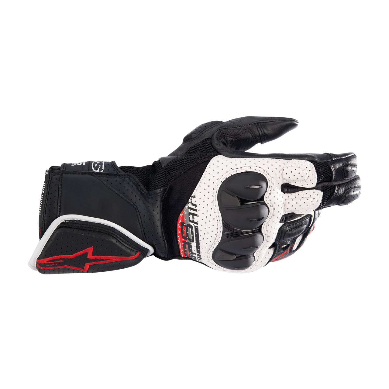 Rękawice motocyklowe Alpinestars SP-8 Air V3 Czarny/Złamany Biały/JasnoczerwonyM