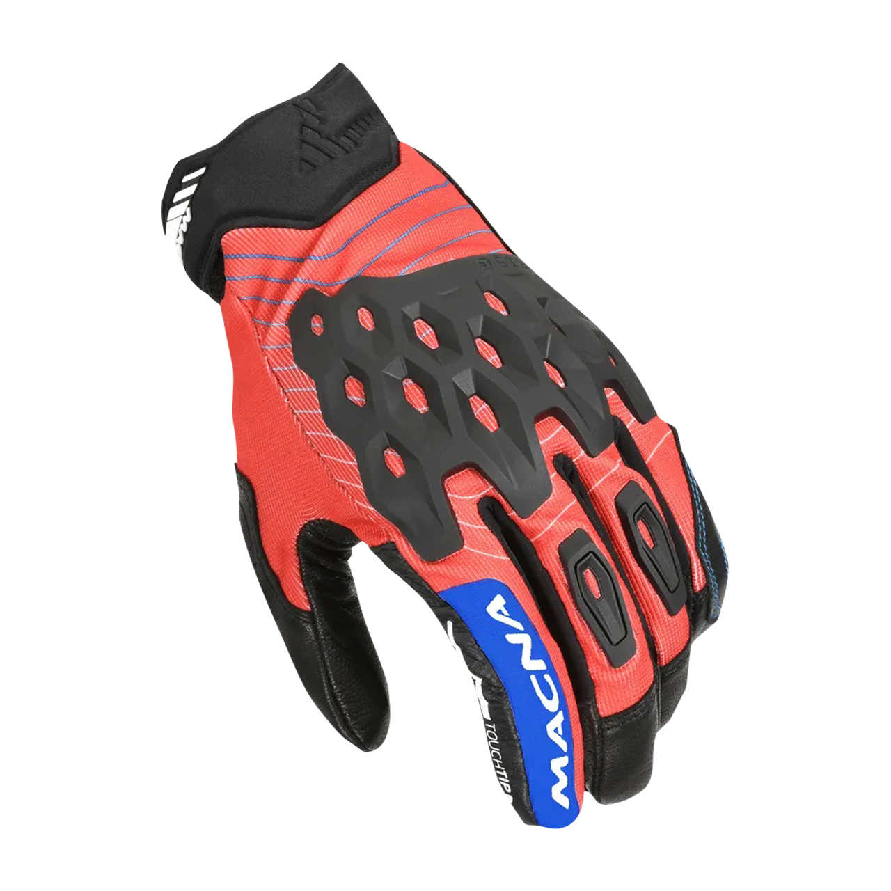 Rękawice Motocyklowe Macna Tanami Czerwony/Czarny/Złamany BiałyL