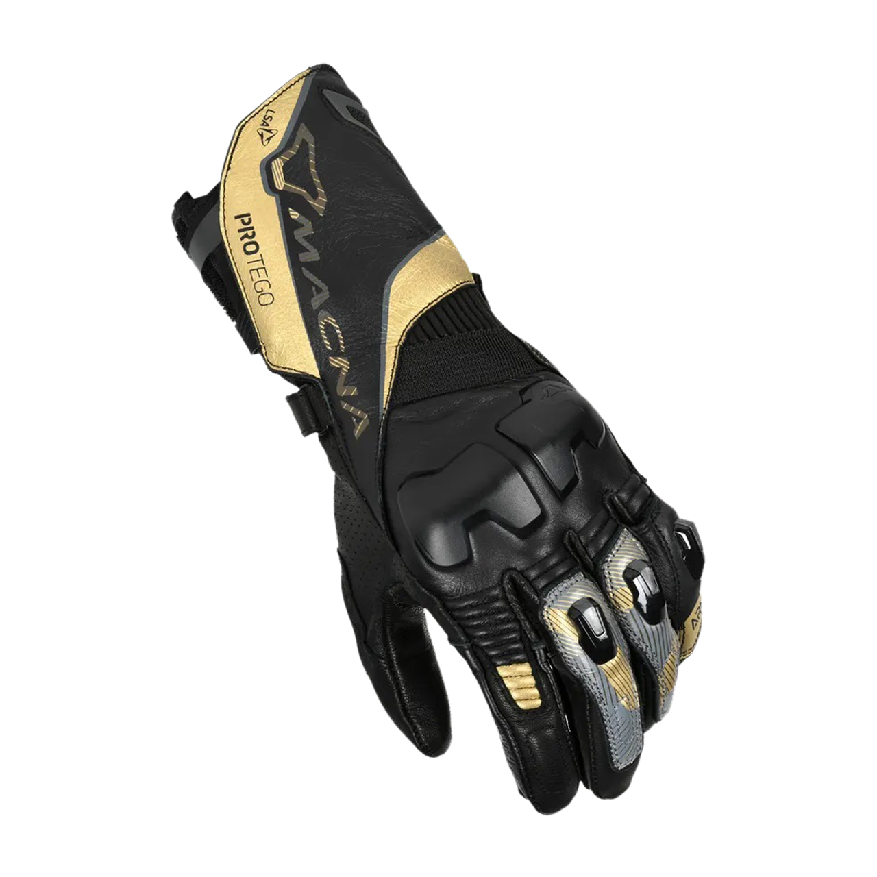 Rękawice Motocyklowe Macna Protego Damskie Czarny/ZłotyM