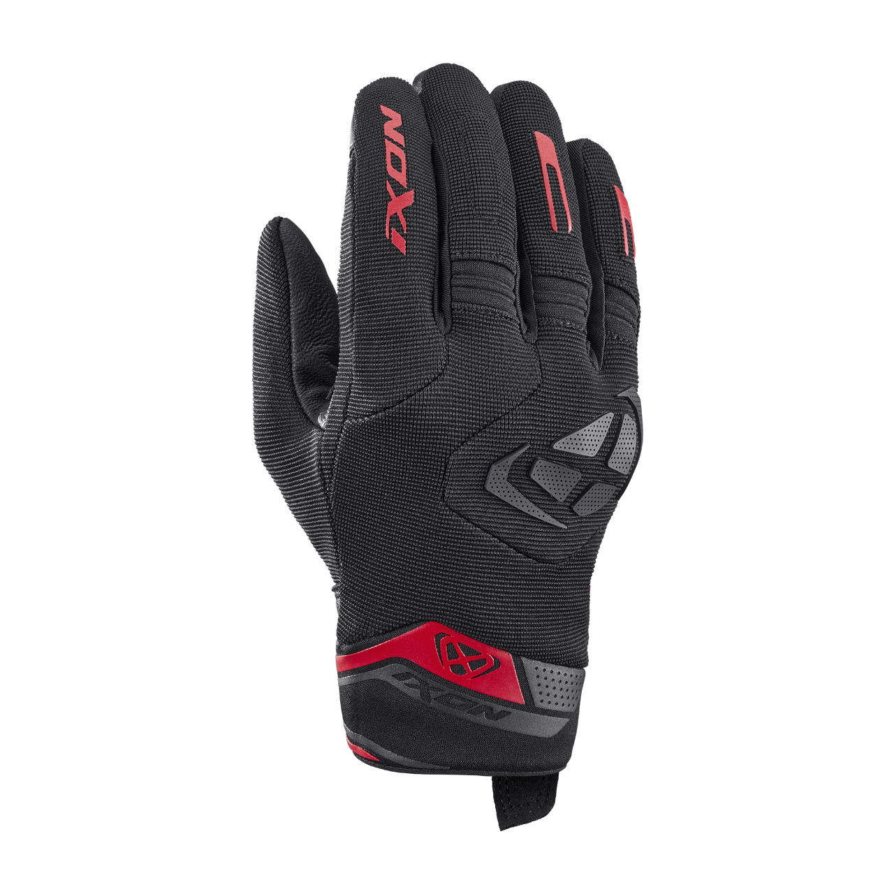 Rękawice Motocyklowe Ixon Mig 2 Czarny/CzerwonyL