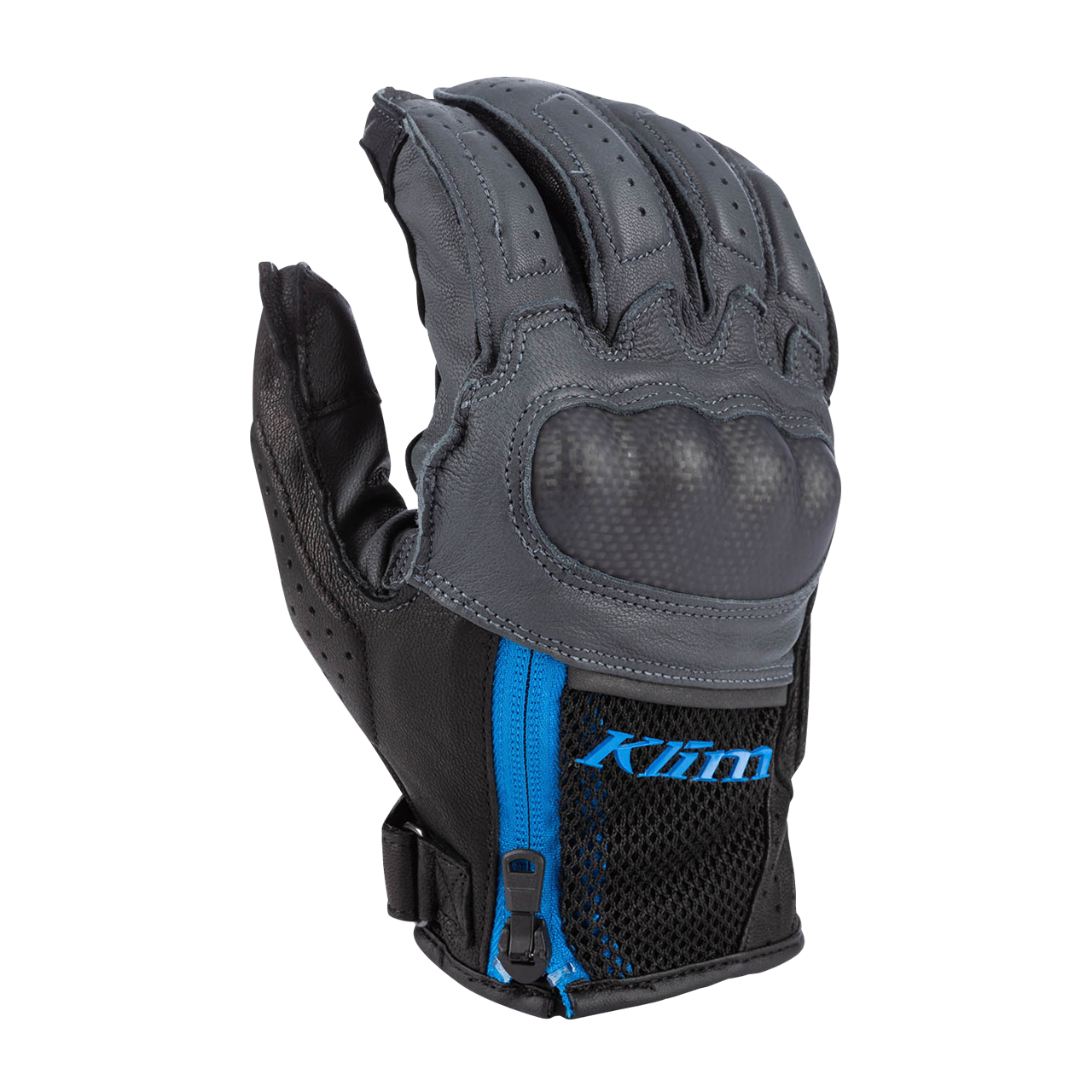 Rękawice Motocyklowe Klim Induction Asfaltowy/Elektryczny Niebieski LemoniadowyS