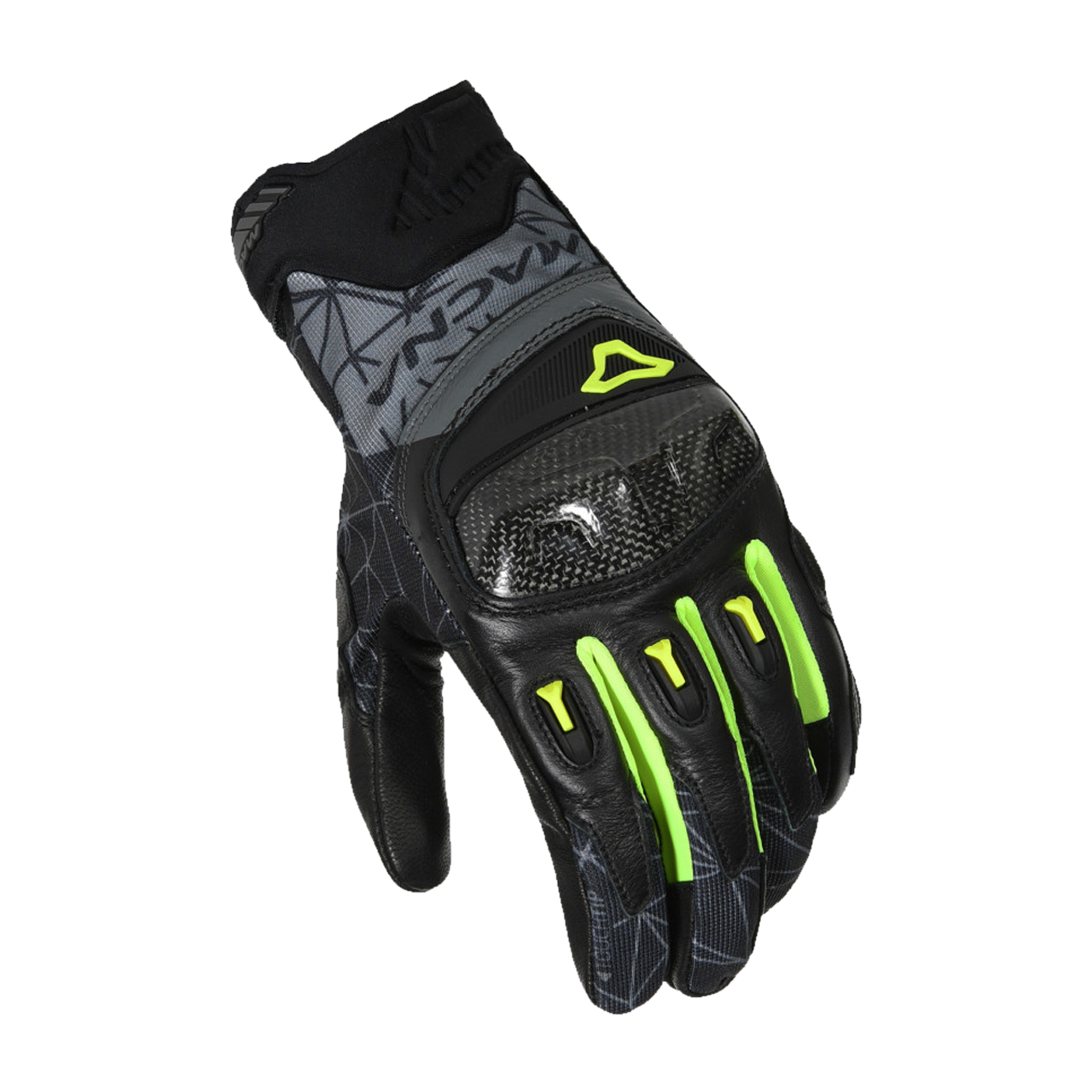 Rękawice Motocyklowe Macna Rocco Czarny/ŻółtyXXL