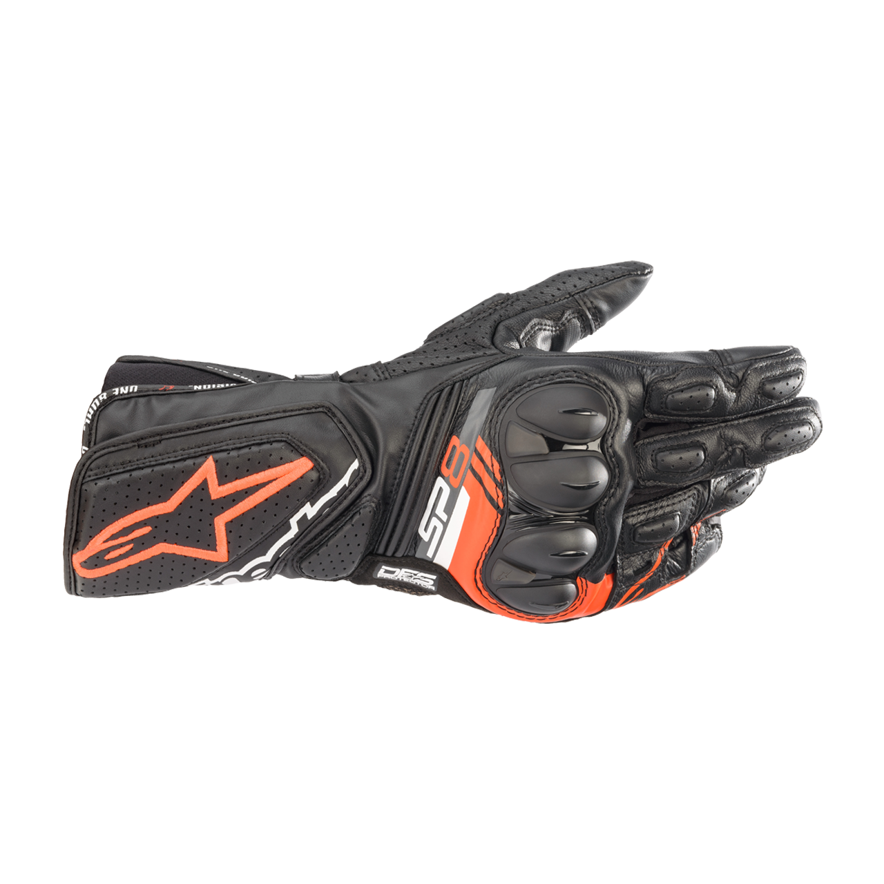 Rękawice motocyklowe Alpinestars SP-8 Air V3 Czarny/Fluorescencyjny czerwonyS