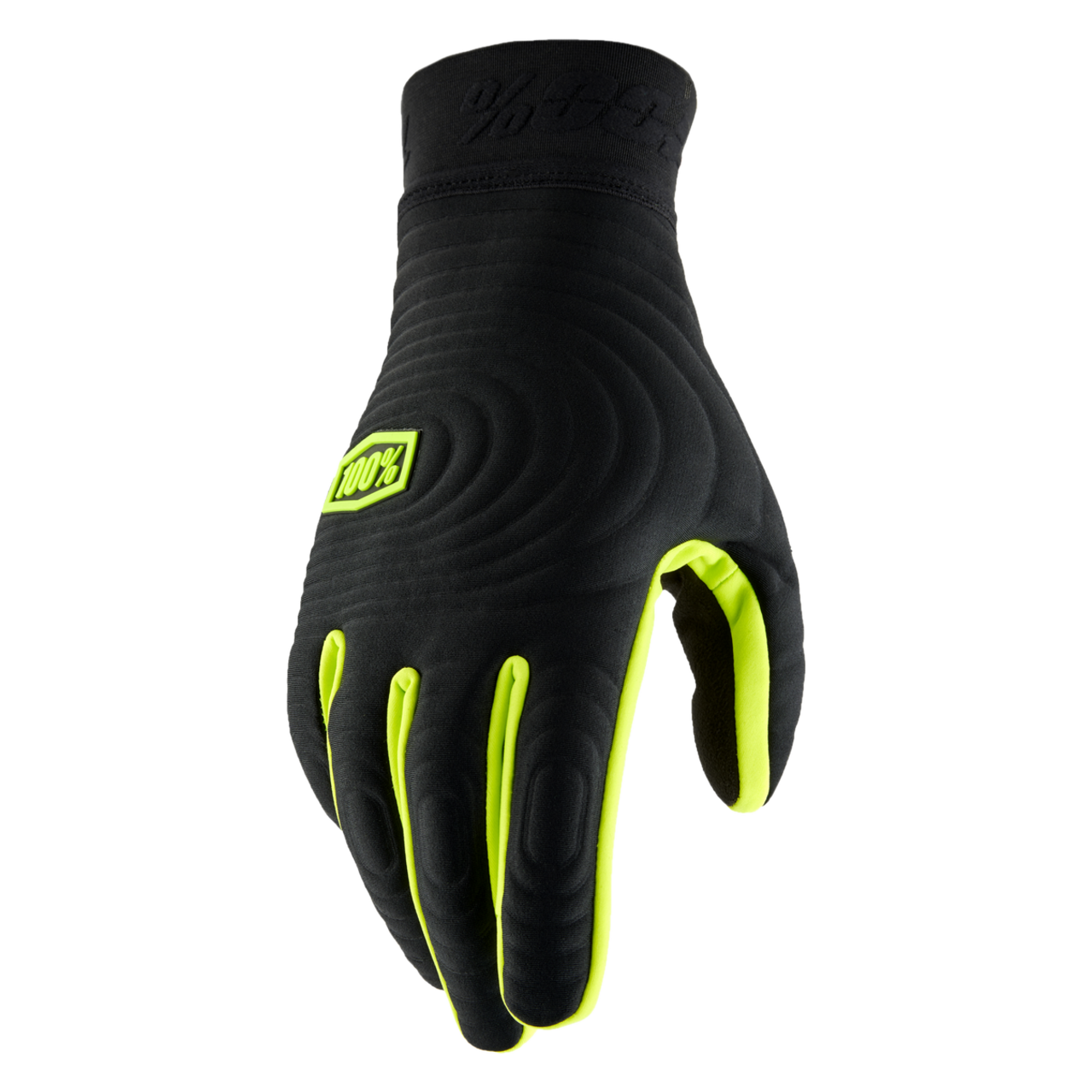 Rękawice Cross 100% Brisker Xtreme Czarny/Fluorescencyjny żółtyXL