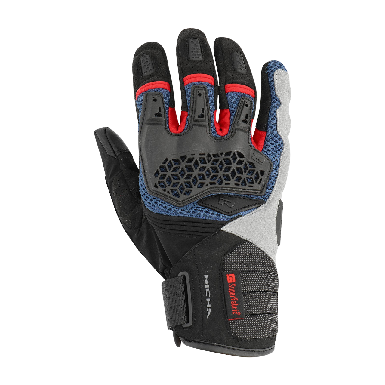 Rękawice Motocyklowe RICHA Bogota Czarny/Niebieski/CzerwonyL