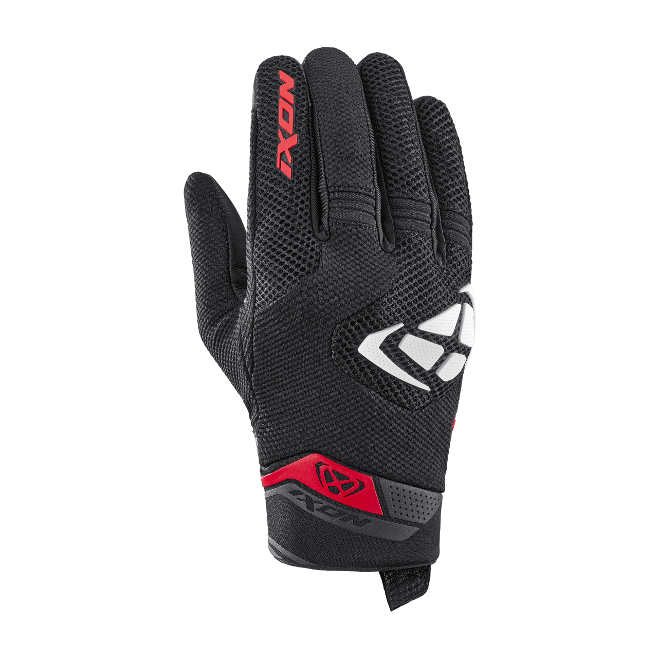 Rękawice Motocyklowe Ixon MIG Czarny/Złamany Biały/CzerwonyS