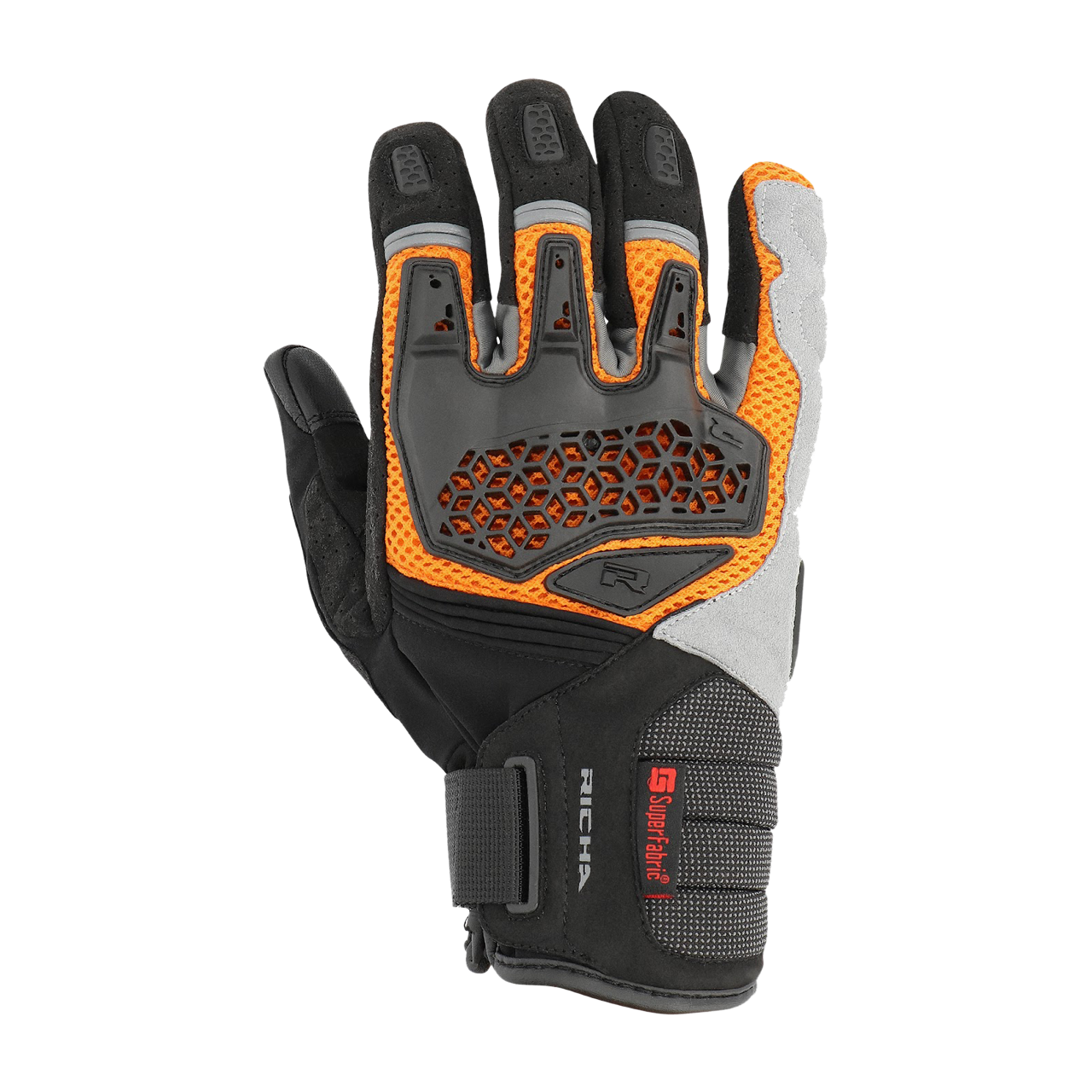 Rękawice Motocyklowe RICHA Bogota Czarny/PomarańczowyXL