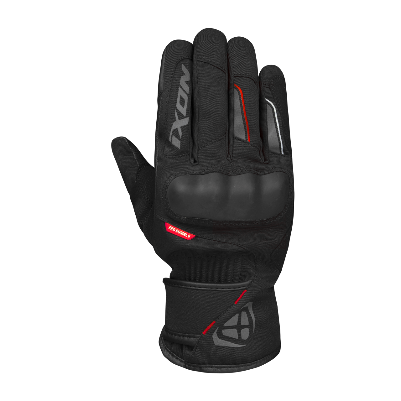 Rękawice Motocyklowe IXON Pro Russel Czarny/CzerwonyS