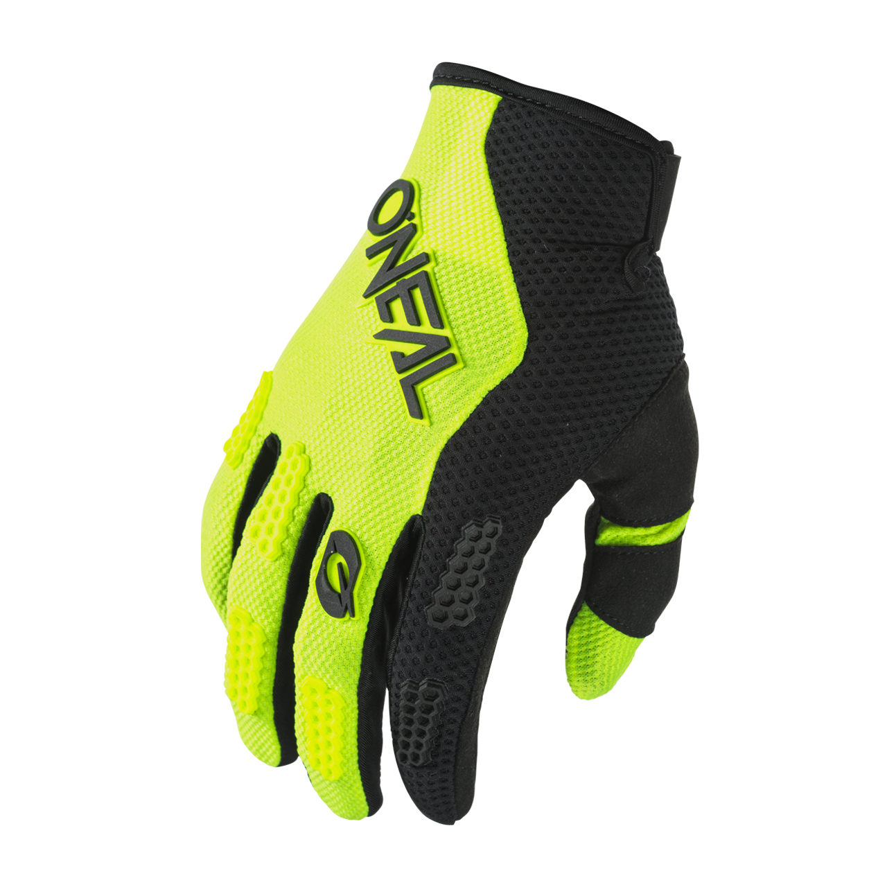 Rękawice Cross O'Neal Element Racewear Dziecięce Czarny/Neonowy ŻółtyL