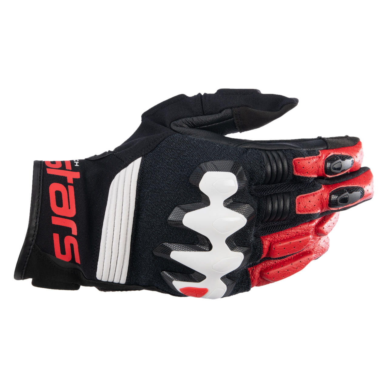 Rękawice Motocyklowe Alpinestars Halo Leather Czarny/Złamany Biały/JasnoczerwonyL