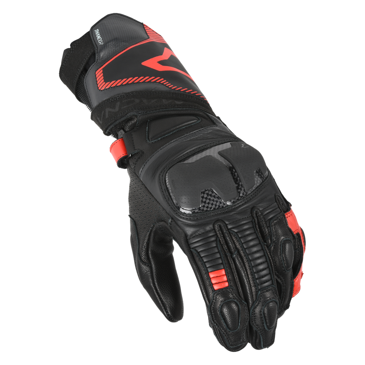 Rękawice Motocyklowe Macna Thandor Czarny/CzerwonyM
