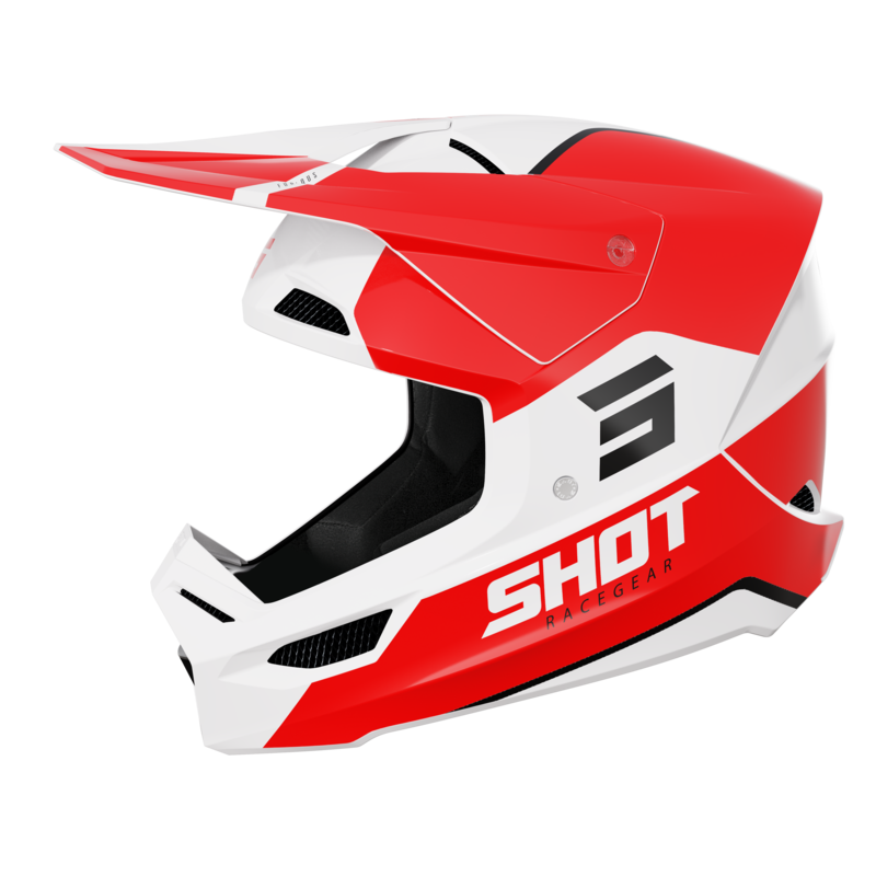 Kask Cross Shot Furious Bolt CzerwonyM