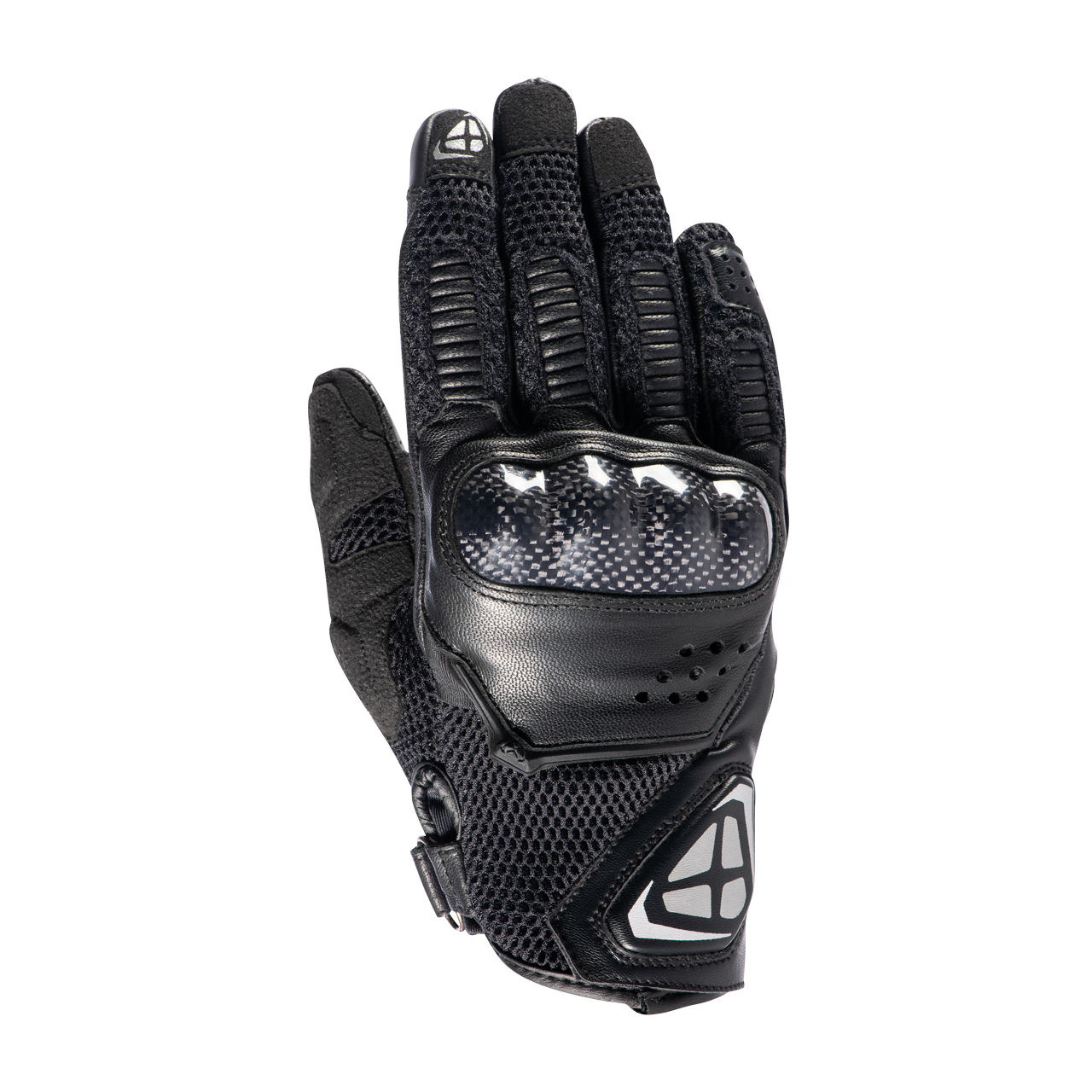 Rękawice Motocyklowe Ixon RS Run Damskie Czarny/SrebrnyXS