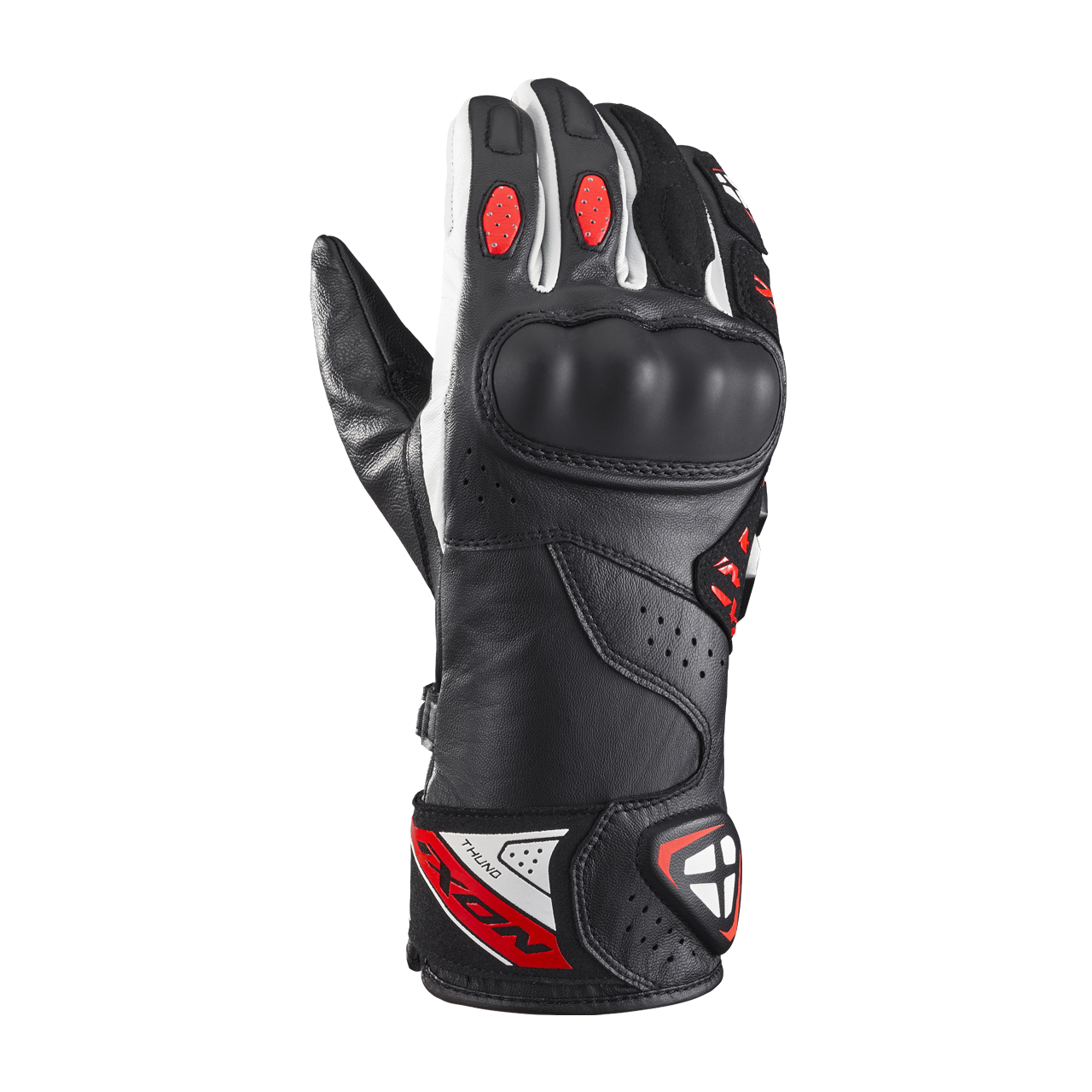 Rękawice Motocyklowe Ixon Thund Czarny/Czerwony/Złamany BiałyXL