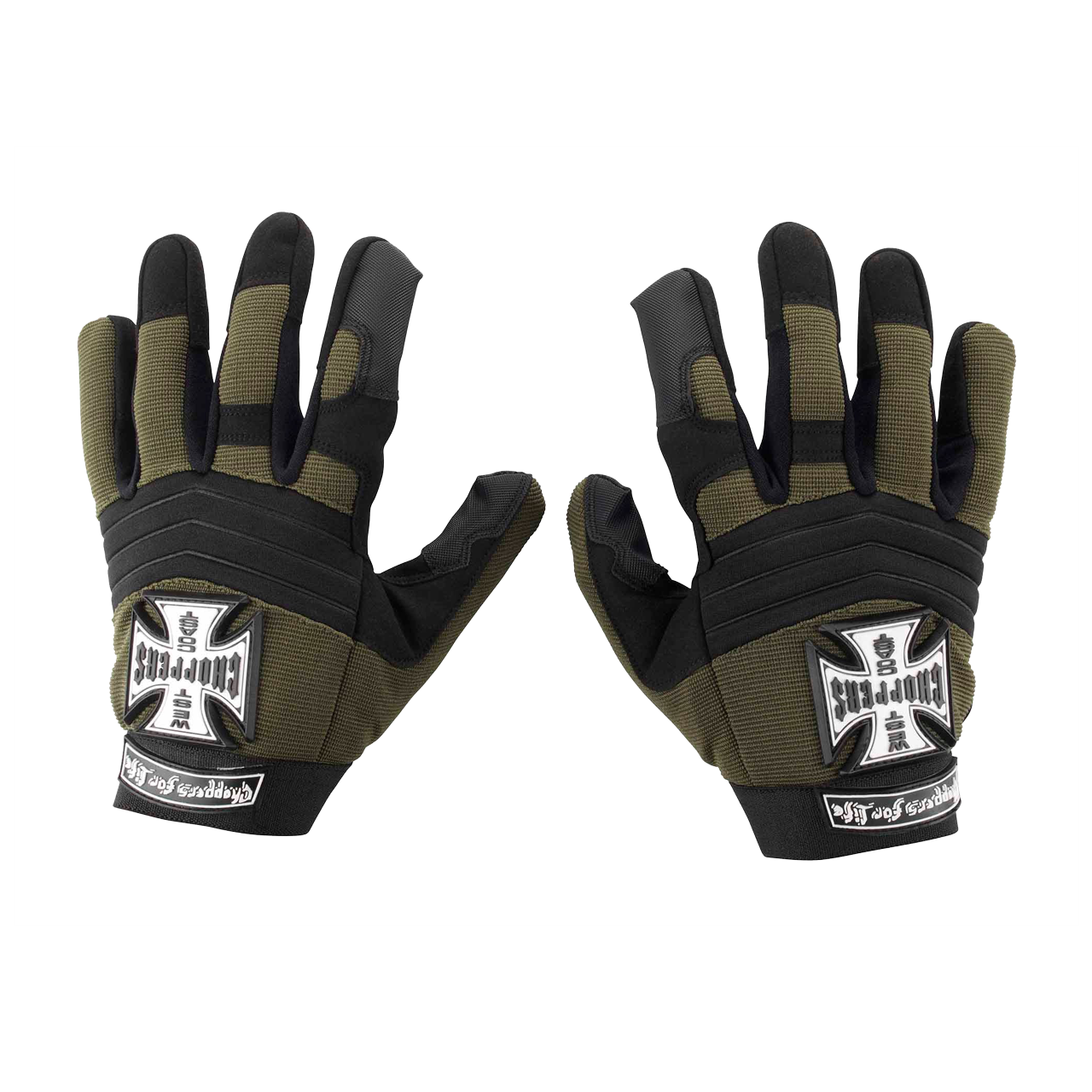 Rękawice West Coast Choppers Pay Up Sucker Czarny/ZielonyXL