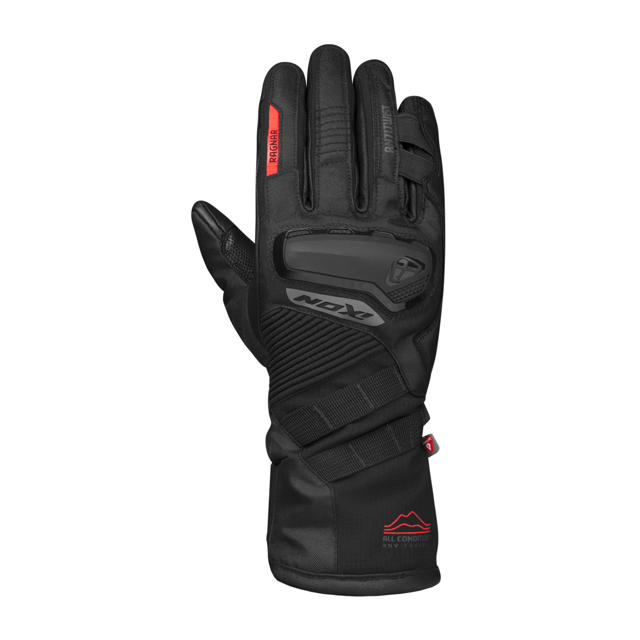 Rękawice Motocyklowe IXON Pro Ragnar Czarny/JasnoczerwonyXXXL